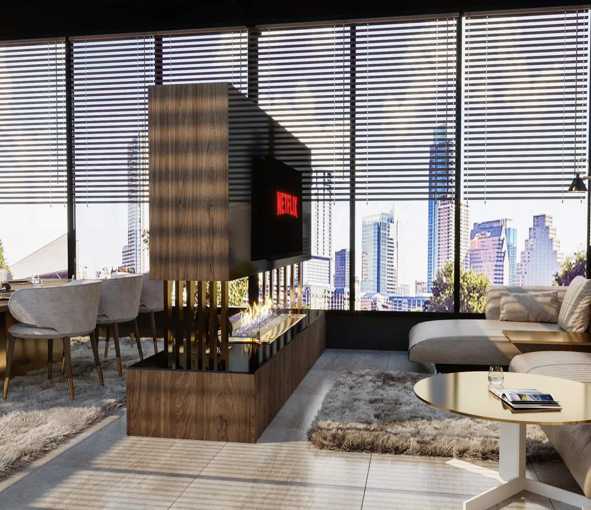 Şehir manzaralı modern ofis